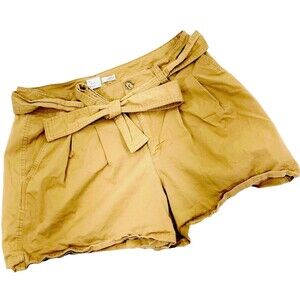 A New Day Short Shorts Tie Chino Stretch Elastizado Khaki Brown 14 Womens Beach